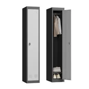 1 Door Tall Single Metal Locker, Metal Lockers for Employees with Keys, 72" Black Employee Storage Cabinet with Doors, Steel Storage Cabinets Lockable for School, Gym, Home, Office, Mudroom, Black 1 Door Tall Single Metal Locker, Metal Lockers for Employees with Keys, 72" Black Employee Storage Cabinet with Doors, Steel Storage Cabinets Lockable for School, Gym, Home, Office, Mudroom, Black
