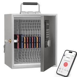 36 Slots Cell Phone Locker with Smart Lock, Metal Storage Cabinet | Wall Mounte & Portable Destop Phone Holder Lockbox for Classroom, School, Office, Examination & Meeting Room 36 Slots Cell Phone Locker with Smart Lock, Metal Storage Cabinet | Wall Mounte & Portable Destop Phone Holder Lockbox for Classroom, School, Office, Examination & Meeting Room