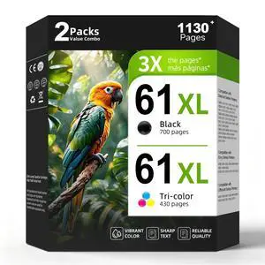 61XL Ink Cartridge Black Color Combo Pack Replacement for HP Ink 61 HP61 XL HP61XL for 4500 5530 4502 4501 5535 5531 4630 4635 4632 2620 2540 1000 1010 1510 3050A 2512 1512 2542 2544 3000 4509 Printer 61XL Ink Cartridge Black Color Combo Pack Replacement for HP Ink 61 HP61 XL HP61XL for 4500 5530 4502 4501 5535 5531 4630 4635 4632 2620 2540 1000 1010 1510 3050A 2512 1512 2542 2544 3000 4509 Printer