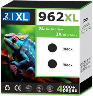 962XL Black Ink Cartridges Combo Pack Replacement for HP 962 XL Black Ink Cartridges, Compatible With OfficeJet Pro 9010 9012 9014 9015 9016 9018 9020 9022 9025, with Upgraded Chip V19.7.1(2 Black) 962XL Black Ink Cartridges Combo Pack Replacement for HP 962 XL Black Ink Cartridges, Compatible With OfficeJet Pro 9010 9012 9014 9015 9016 9018 9020 9022 9025, with Upgraded Chip V19.7.1(2 Black)