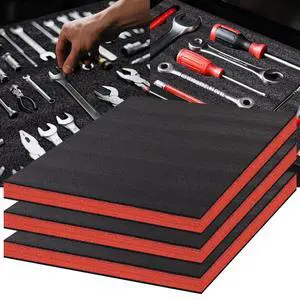 Tool Box Foam, 3Pack 22x18x2 inch, Foam Inserts for Cases,Cuttable Polyethylene Storage Sheets for Toolbox Hard Case,Drawer Camera Toolbox Storage, Tool Shadow Insert Tool Box Foam, 3Pack 22x18x2 inch, Foam Inserts for Cases,Cuttable Polyethylene Storage Sheets for Toolbox Hard Case,Drawer Camera Toolbox Storage, Tool Shadow Insert