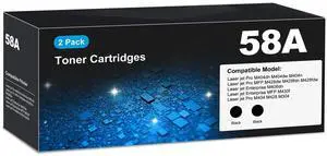 CF258A 58A Toner Cartridges Black (2-pack) for HP 58A 58X CF258X, Laser Jet M404dn M428fdw Toner Cartridges, CF258 for Laser Jet Enterprise M404dn M404dw M404n M428dw M428fdn MFP M304 M406dn M430f CF258A 58A Toner Cartridges Black (2-pack) for HP 58A 58X CF258X, Laser Jet M404dn M428fdw Toner Cartridges, CF258 for Laser Jet Enterprise M404dn M404dw M404n M428dw M428fdn MFP M304 M406dn M430f