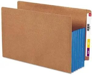 End Tab Pocket, Reinforced Straight-Cut Tab, 5-1/4" Expansion, Extra Wide Legal Size, Redrope with Blue Gusset, 10 per Box (74689) End Tab Pocket, Reinforced Straight-Cut Tab, 5-1/4" Expansion, Extra Wide Legal Size, Redrope with Blue Gusset, 10 per Box (74689)