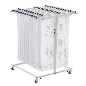 Blueprint Storage Rack, Mobile Blueprint Holder with 12 Pivot Brackets, Plan Holder Adjustable Height & Length, Poster Display Rack for Office and Home (Rack Only Without Clamps) Blueprint Storage Rack, Mobile Blueprint Holder with 12 Pivot Brackets, Plan Holder Adjustable Height & Length, Poster Display Rack for Office and Home (Rack Only Without Clamps)