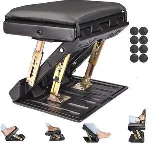 Foot Rest for Under Desk at Work 4-Level Height Adjustable, Ergonomic Foldable Footrest for Office, Gaming,Computer, Soft & Removable Pad Desk Foot Stool Suitable for All Seasons (Gray) Foot Rest for Under Desk at Work 4-Level Height Adjustable, Ergonomic Foldable Footrest for Office, Gaming,Computer, Soft & Removable Pad Desk Foot Stool Suitable for All Seasons (Gray)