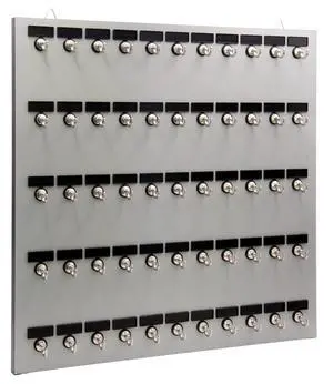 Key Rack, Key Holder 55MGN with 55 Bolted Metal Hooks with Extra Space and Customize Nameplate (60 Sets of Tag and Ring Included), Made in USA Key Rack, Key Holder 55MGN with 55 Bolted Metal Hooks with Extra Space and Customize Nameplate (60 Sets of Tag and Ring Included), Made in USA