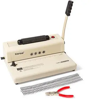 Binding Machine - Electric Coil Inserter for Professional Binding, 12-Sheet Punch, for Letter/A4/A5 & Plastic/Metal Coils, with 100 Coil Spines & Pliers for Home, Office, School, DIY Binding Machine - Electric Coil Inserter for Professional Binding, 12-Sheet Punch, for Letter/A4/A5 & Plastic/Metal Coils, with 100 Coil Spines & Pliers for Home, Office, School, DIY