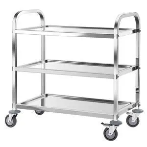 Stainless Steel Utility Cart, 3-Tier Heavy-Duty Kitchen Cart with Lockable Wheels, 400lbs Capacity for Restaurant, Lab, Office - Commercial Grade & Easy Assembly Stainless Steel Utility Cart, 3-Tier Heavy-Duty Kitchen Cart with Lockable Wheels, 400lbs Capacity for Restaurant, Lab, Office - Commercial Grade & Easy Assembly