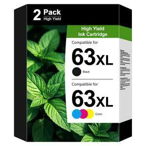 63XL Ink Cartridges Black and Color for HP 63 63Xl Ink Cartridge Combo Pack Replacement for Hp Ink 63 Work for Envy 4520 Officejet 3830 4650 5258 5255 4655 5200 Deskjet 1112 2130 3630 Printer 2-Pack 63XL Ink Cartridges Black and Color for HP 63 63Xl Ink Cartridge Combo Pack Replacement for Hp Ink 63 Work for Envy 4520 Officejet 3830 4650 5258 5255 4655 5200 Deskjet 1112 2130 3630 Printer 2-Pack