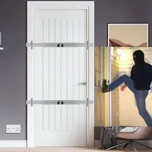 Door Security Door Bar (Stainless Steel 2 Sets) Use as Door Security Bar -Door Reinforcement Lock,Protect The Security of The Entire Door. Fits Doors 30"-39" - Safe Room Door Security Door Bar (Stainless Steel 2 Sets) Use as Door Security Bar -Door Reinforcement Lock,Protect The Security of The Entire Door. Fits Doors 30"-39" - Safe Room