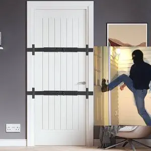 Door Security Door Bar (Black 2 Sets - Heavy Duty) Use as Door Security Bar -Door Reinforcement Lock,Protect the Security of the Entire Door. Fits Doors 30"-39" - Safe Room Door Security Door Bar (Black 2 Sets - Heavy Duty) Use as Door Security Bar -Door Reinforcement Lock,Protect the Security of the Entire Door. Fits Doors 30"-39" - Safe Room