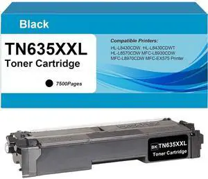 TN635XXL Super High Yield Toner Cartridge Compatible for MFC-L8930CDW, MFC-L8730CDW, HL-L8570CDW, HL-L8430CDW, HL-L8430CDWT, MFC-L8970CDW, MFC-EX575 Printer,Black,1-Pack TN635XXL Super High Yield Toner Cartridge Compatible for MFC-L8930CDW, MFC-L8730CDW, HL-L8570CDW, HL-L8430CDW, HL-L8430CDWT, MFC-L8970CDW, MFC-EX575 Printer,Black,1-Pack