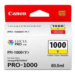 PFI-1000 Genuine Yellow Ink Tank, Compatible with ImagePROGRAF PRO-1000 Printers PFI-1000 Genuine Yellow Ink Tank, Compatible with ImagePROGRAF PRO-1000 Printers