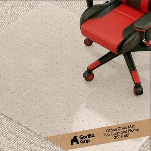 Slip Resistant Office Chair Mat for Carpet Floors, 36x48 Smooth Rolling Glide Under Desk, Heavy Duty Plastic Computer Mats and Carpeted Floor Protector, Work and Gaming Chairs Opaque Slip Resistant Office Chair Mat for Carpet Floors, 36x48 Smooth Rolling Glide Under Desk, Heavy Duty Plastic Computer Mats and Carpeted Floor Protector, Work and Gaming Chairs Opaque