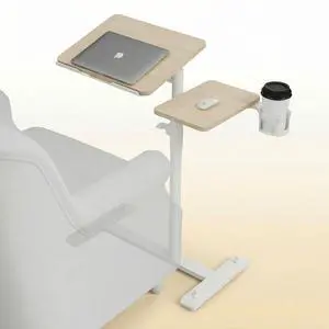 Small Standing Desk Rolling Table Adjustable Height, Laptop Mobile Stand with Wheels, Overbed Table, Portable Computer Workstation with Tiltable Desktop for Teacher Classroom Home Office, Oak Small Standing Desk Rolling Table Adjustable Height, Laptop Mobile Stand with Wheels, Overbed Table, Portable Computer Workstation with Tiltable Desktop for Teacher Classroom Home Office, Oak