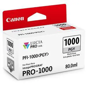 PFI-1000 Genuine Photo Gray Ink Tank, Compatible with ImagePROGRAF PRO-1000 Printers PFI-1000 Genuine Photo Gray Ink Tank, Compatible with ImagePROGRAF PRO-1000 Printers
