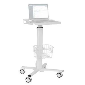 Mobile Laptop Cart on Wheels, Adjustable Height Mobile Laptop Cart with Pneumatic Lifting(31.5" - 47.25"), Storage Basket, Cup Holder, Cable Management for Home, Office and Salon, Cold-Rolled Steel Mobile Laptop Cart on Wheels, Adjustable Height Mobile Laptop Cart with Pneumatic Lifting(31.5" - 47.25"), Storage Basket, Cup Holder, Cable Management for Home, Office and Salon, Cold-Rolled Steel