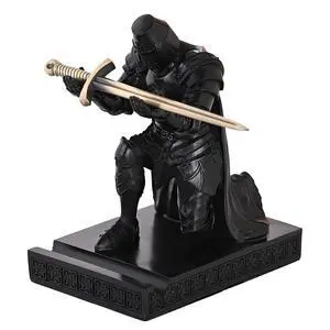 Medieval Templar Vanguard Officer Knight Pen Holder Desk Organizers Black | Pencil Stand Paperweight Desktop Decoration Accessories Cell Phone Stand with a Fancy Sword for Medieval Warrior Enthusiast Medieval Templar Vanguard Officer Knight Pen Holder Desk Organizers Black | Pencil Stand Paperweight Desktop Decoration Accessories Cell Phone Stand with a Fancy Sword for Medieval Warrior Enthusiast