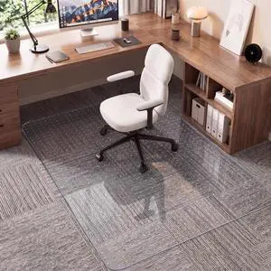 Office Chair Mat for Carpet, 48"× 60" Heavy-Duty Clear PVC Carpet Protector Mat, Non-Slip Desk Floor Mat for Low Pile Carpet, Smooth Glide, Ideal for Home, Office, Gaming Room Office Chair Mat for Carpet, 48"× 60" Heavy-Duty Clear PVC Carpet Protector Mat, Non-Slip Desk Floor Mat for Low Pile Carpet, Smooth Glide, Ideal for Home, Office, Gaming Room