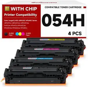 054H Toner Cartridge Set 4 Pack Replacement for Canon 054 High Capacity | Compatible for Canon ImageCLASS MF640C LBP620C Series MF644Cdw MF642Cdw LBP622Cdw MF641Cw Printer Show Ink Level 054H Toner Cartridge Set 4 Pack Replacement for Canon 054 High Capacity | Compatible for Canon ImageCLASS MF640C LBP620C Series MF644Cdw MF642Cdw LBP622Cdw MF641Cw Printer Show Ink Level