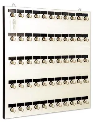 Key Rack, Key Holder # 55MWN, Extra Space 55 Bolted Metal Hooks with Customize Nameplate, (60 Sets of Tag & Ring Included) - Made in USA Key Rack, Key Holder # 55MWN, Extra Space 55 Bolted Metal Hooks with Customize Nameplate, (60 Sets of Tag & Ring Included) - Made in USA