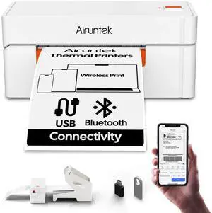 A81pro Wireless 4x6 Thermal Shipping Label Printer | 203dpi, 150mm/s highspeed, works with mobile phone, Windows and Mac, ink-free, for home office, small business shipping A81pro Wireless 4x6 Thermal Shipping Label Printer | 203dpi, 150mm/s highspeed, works with mobile phone, Windows and Mac, ink-free, for home office, small business shipping