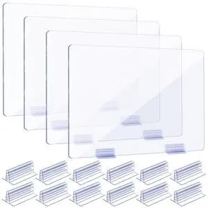 12 Pcs Counter Desk Acrylic Panels Holder and 4 Pcs Acrylic Desk Divider Partition for Business, Office, School 24 x 16 Inches, Fasten Panels from (1/8 to 1/4) Inch Thick 12 Pcs Counter Desk Acrylic Panels Holder and 4 Pcs Acrylic Desk Divider Partition for Business, Office, School 24 x 16 Inches, Fasten Panels from (1/8 to 1/4) Inch Thick