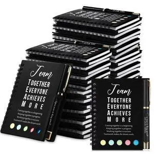 50 Sets Team Employee Appreciation Team Gifts Bulk Inspirational Spiral Notebook Journal with Sticky Notepad Ballpoint Pen Thank You Gifts for Coworker Staff Office Nurse Teacher (Black) 50 Sets Team Employee Appreciation Team Gifts Bulk Inspirational Spiral Notebook Journal with Sticky Notepad Ballpoint Pen Thank You Gifts for Coworker Staff Office Nurse Teacher (Black)