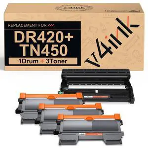 DR420 TN450 Compatible for Brother DR420 Drum TN450 Toner 4-Pack Set | (1 Drum + 3 Toner) Combo Black Replacement for HL-2240 HL-2240D HL-2270DW HL-2280DW MFC-7240 MFC-7360N MFC-7460DN MFC-7860DW DR420 TN450 Compatible for Brother DR420 Drum TN450 Toner 4-Pack Set | (1 Drum + 3 Toner) Combo Black Replacement for HL-2240 HL-2240D HL-2270DW HL-2280DW MFC-7240 MFC-7360N MFC-7460DN MFC-7860DW