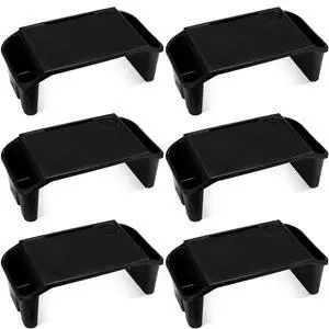6 Pcs Kids Lap Desk Tray with Storage Plastic Breakfast Laptop Trays with Side Pockets and Slot Portable Lap Bed Table for Writing Eating Game Classroom Snacks Boy Girl (Black) 6 Pcs Kids Lap Desk Tray with Storage Plastic Breakfast Laptop Trays with Side Pockets and Slot Portable Lap Bed Table for Writing Eating Game Classroom Snacks Boy Girl (Black)