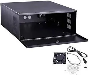 White Heavy Duty 16 Gauge Steel DVR Security Lockbox with Fan (BK 18'' X 17.9'' X 4.96'') White Heavy Duty 16 Gauge Steel DVR Security Lockbox with Fan (BK 18'' X 17.9'' X 4.96'')