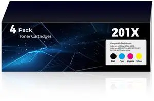 201X Toner Cartridges Replacement Pro MFP M252dw M277dw for HP 201X Toner (with Chip) CF400X CF401X CF402X CF403X Works for M277c6 M277n M277 M252n Printer 4Pack(1BK+1C+1M+1Y) 201X Toner Cartridges Replacement Pro MFP M252dw M277dw for HP 201X Toner (with Chip) CF400X CF401X CF402X CF403X Works for M277c6 M277n M277 M252n Printer 4Pack(1BK+1C+1M+1Y)