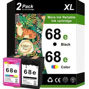 68XL Ink Cartridge Black & Color High Yield Replacement for HP 68xl Ink cartridges for Envy 6152e,6155e,6552e,6555e,6558e Printer (1 Black and 1 Color) 68XL Ink Cartridge Black & Color High Yield Replacement for HP 68xl Ink cartridges for Envy 6152e,6155e,6552e,6555e,6558e Printer (1 Black and 1 Color)
