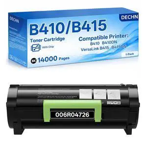 B410 Toner Cartridge B415 Black Toner 14,000 Pages Ultra High Yield Compatible with Xerox B410 VersaLink B415 B415DN Printer/006R04726 Toner with Chip B410 Toner Cartridge B415 Black Toner 14,000 Pages Ultra High Yield Compatible with Xerox B410 VersaLink B415 B415DN Printer/006R04726 Toner with Chip