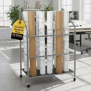 Blueprint Holder, Blueprint Storage, Construction Plan Holder, 20 Slot Cart | Storage Rack, Print Rack, Map Cabinet, Poster Display, Blue Print Organizer on Wheels, Architect, Paper, Tube Blueprint Holder, Blueprint Storage, Construction Plan Holder, 20 Slot Cart | Storage Rack, Print Rack, Map Cabinet, Poster Display, Blue Print Organizer on Wheels, Architect, Paper, Tube