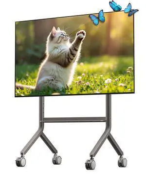 NB Mobile TV Cart, UL Listed, Rolling TV Stand with Wheels for 65-90 Inch LCD OLED Flat Panel Screen TV or Smart Board, Load up to 150 lbs, Max VESA 900x600mm P100 NB Mobile TV Cart, UL Listed, Rolling TV Stand with Wheels for 65-90 Inch LCD OLED Flat Panel Screen TV or Smart Board, Load up to 150 lbs, Max VESA 900x600mm P100