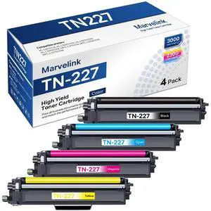 TN227 Toner Cartridges Set 4 Pack Compatible for Brother HL-L3270CDW | TN-227 BK/C/M/Y,Replacement for Brother HL-L3230CDW HL-L3210CW HL-L3290CDW MFC-L3710CDW Printer TN227 Toner Cartridges Set 4 Pack Compatible for Brother HL-L3270CDW | TN-227 BK/C/M/Y,Replacement for Brother HL-L3230CDW HL-L3210CW HL-L3290CDW MFC-L3710CDW Printer