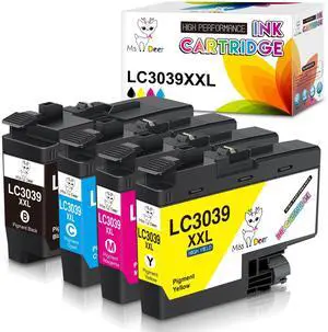 LC3039 XXL BK/C/M/Y Ink Cartridges | Compatible for Brother LC3039 XXL LC-3039BK LC3037,Work for Brother MFC-J5945DW MFC-J6945DW MFC-J5845DW MFC-J6545DW,4 Pack LC3039 XXL BK/C/M/Y Ink Cartridges | Compatible for Brother LC3039 XXL LC-3039BK LC3037,Work for Brother MFC-J5945DW MFC-J6945DW MFC-J5845DW MFC-J6545DW,4 Pack