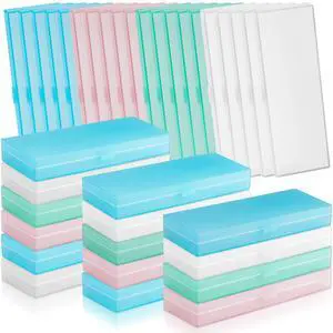 80 Pieces Back to School Plastic Pencil Boxes Pencil Case Bulk Frosted Clear Multi Colored Pens Holder Stackable Container with Lid & Snap for Stationery Office Classroom(White Pink Blue Green) 80 Pieces Back to School Plastic Pencil Boxes Pencil Case Bulk Frosted Clear Multi Colored Pens Holder Stackable Container with Lid & Snap for Stationery Office Classroom(White Pink Blue Green)