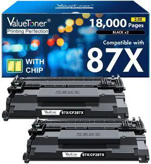 87X High Yield Black Toner Cartridge 2Pack Replacement for HP 87X 87A CF287X CF287A for HP Laserjet Enterprise M506 M506dh M506dn M506n M506x Pro M501 M501dn M501n MFP M527c M527z M527f M527dn Printer 87X High Yield Black Toner Cartridge 2Pack Replacement for HP 87X 87A CF287X CF287A for HP Laserjet Enterprise M506 M506dh M506dn M506n M506x Pro M501 M501dn M501n MFP M527c M527z M527f M527dn Printer
