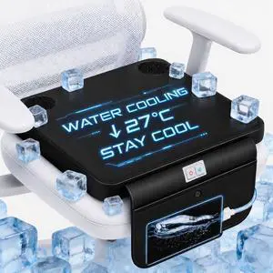 80°F Water Cooling Seat Cushion for Car Seat & Office Chair | 3-Speed Strong Cooling for Long Sitting, 300ml Water Bag, Truck Driver, Wheelchair, Travel & Stadium, Gift for Father, Dad 80°F Water Cooling Seat Cushion for Car Seat & Office Chair | 3-Speed Strong Cooling for Long Sitting, 300ml Water Bag, Truck Driver, Wheelchair, Travel & Stadium, Gift for Father, Dad