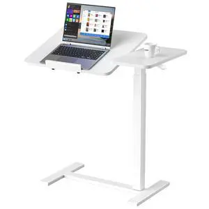 Standing Desk with Wheels, Rolling Desk, Laptop Table | Adjustable Height, Portable Computer Workstation, Tilting Desktop, Home Office Classroom Bedside, White Standing Desk with Wheels, Rolling Desk, Laptop Table | Adjustable Height, Portable Computer Workstation, Tilting Desktop, Home Office Classroom Bedside, White