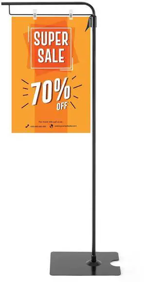 1 Pcs Adjustable Hanging Poster Stand Sign Holder 43-87 Inch Pallet Floor Standing Poster Display Black Heavy Duty Double Sided Clip on Mobile Banner Stand with Base for Outdoor Hanging Display 1 Pcs Adjustable Hanging Poster Stand Sign Holder 43-87 Inch Pallet Floor Standing Poster Display Black Heavy Duty Double Sided Clip on Mobile Banner Stand with Base for Outdoor Hanging Display