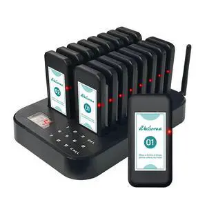 Pagers for Restaurants, Restaurant Pager System 16 Buzzers | Up to 984ft Open Range,Ready to Use, Vibration, Beep and Flash Alerts, for Restaurants Food Truck Church Nursery Clinics Pagers for Restaurants, Restaurant Pager System 16 Buzzers | Up to 984ft Open Range,Ready to Use, Vibration, Beep and Flash Alerts, for Restaurants Food Truck Church Nursery Clinics
