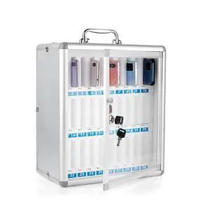 30 Slots Aluminum Alloy Cell Phone Locker, Phone Holder for Classroom | Cell Phone Lock Box, Wall-Mounted Phone Holder with a Locked, Phone Storage Cabinet, Can be Carried by Hand 30 Slots Aluminum Alloy Cell Phone Locker, Phone Holder for Classroom | Cell Phone Lock Box, Wall-Mounted Phone Holder with a Locked, Phone Storage Cabinet, Can be Carried by Hand