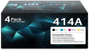414A Toner Cartridges 4 Pack M479fdw M454dw Replacement for HP 414A, W2020A W2021A W2022A W2020X for HP Color Laserjet Pro MFP M479fdw M454fdw MFP M480f Printer Ink Black Cyan Yellow Magenta 414A Toner Cartridges 4 Pack M479fdw M454dw Replacement for HP 414A, W2020A W2021A W2022A W2020X for HP Color Laserjet Pro MFP M479fdw M454fdw MFP M480f Printer Ink Black Cyan Yellow Magenta