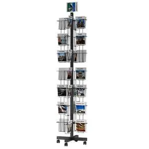 56 Pockets Countertop Rotating Greeting Card Rack, 7 Tier magazine Display Stand Rotating magazine rack for Postcards, Brochures, and Greeting Card (56 Pockets) 56 Pockets Countertop Rotating Greeting Card Rack, 7 Tier magazine Display Stand Rotating magazine rack for Postcards, Brochures, and Greeting Card (56 Pockets)