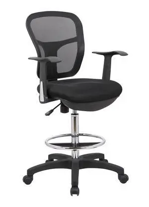 OfficeFactor Drafting Chair Tall Office Chair with Arms Executive Ergonomic Standing Desk Chair with Anti Scratch Wheels and Footrest OfficeFactor Drafting Chair Tall Office Chair with Arms Executive Ergonomic Standing Desk Chair with Anti Scratch Wheels and Footrest
