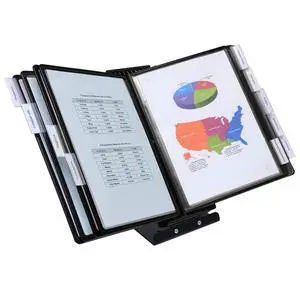 SWITCHFILE 10-Pocket Reference Display Organizer Black Pkts | Compact Weighted Metal Base For Wall or Desktop Use Portrait or Landscape Display -10 EZ-Load Pockets / 20 Letter Size Sheets SWITCHFILE 10-Pocket Reference Display Organizer Black Pkts | Compact Weighted Metal Base For Wall or Desktop Use Portrait or Landscape Display -10 EZ-Load Pockets / 20 Letter Size Sheets