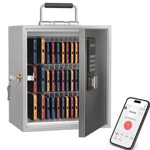 36 Slots Cell Phone Locker with Smart Lock, Metal Storage Cabinet | Wall Mounte & Portable Destop Phone Holder Lockbox for Classroom, School, Office, Examination & Meeting Room 36 Slots Cell Phone Locker with Smart Lock, Metal Storage Cabinet | Wall Mounte & Portable Destop Phone Holder Lockbox for Classroom, School, Office, Examination & Meeting Room